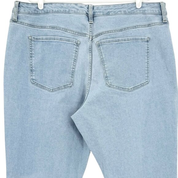 NWOT Terra & Sky Women Core Straight High Rise Stretch Blue Denim Jeans Plus 18W - Picture 4 of 11